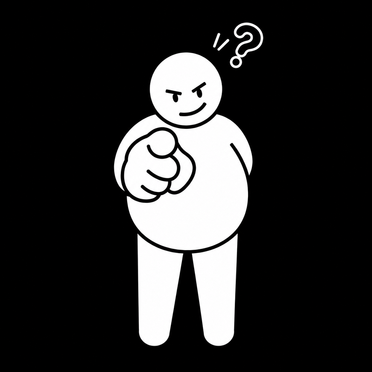 Character pointing toward the login form